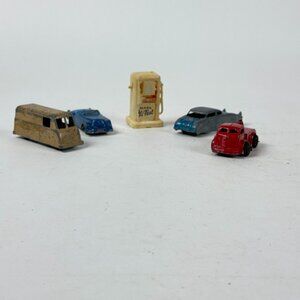Vintage Goodee & Midgetoy Vehicles With Marx Gas Pump USA Made Collectibles